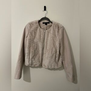 French Connection Beige Teddy Jacket